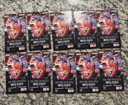 One Piece OP-16 The Time Of Battle Sleeved Booster Packs English - Lot of 10! - Image 1