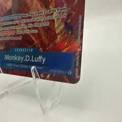 One Piece Monkey D. Luffy OP02-062 Alt Art SR Paramount War English Foil Card - Image 5