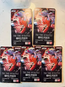 Bandai One Piece Card Game OP-16 The Time of Battle English booster lot of 5 - Image 1