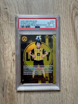 BVB One Piece ST13-003 Monkey D. Luffy Ruffy Sammelkarte Dortmund PSA 10 - Image 1