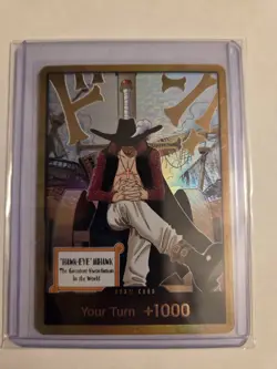 One Piece CCG OP14 Gold DON!! Dracule Mihawk - Near Mint English - Image 1
