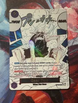 One Piece TCG A Fist of Divine Speed Gear Two Luffy Alt Art OP11-080 Nm/lp - Image 1
