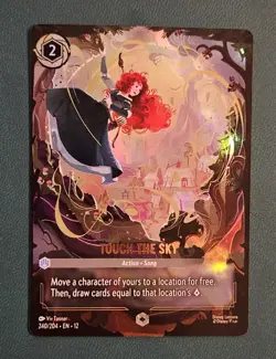 Disney Lorcana - "Touch the Sky" (ENCHANTED RARE) Wilds Unknown Merida 240/204 - Image 3