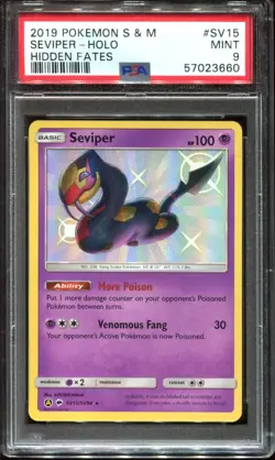 Seviper SV15/SV94 PSA 9 Shiny Hidden Fates Pokemon Card - Image 1