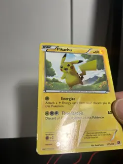 Pokemon Pikachu TCG Black White Holo Card 115/114 Secret Rare - Image 3