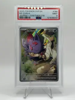 PSA 9 N's Zorua 189 Sv: Journey Together Scarlet & Violet Promo Cards Holo - Image 1