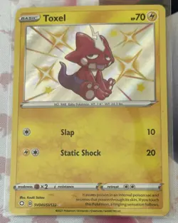 Pokemon TCG Toxel Shining Fates Holo Card SV041/SV122 Near Mint Condition - Image 1