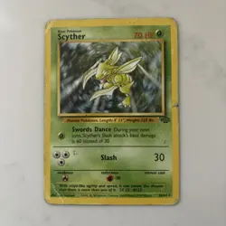 Pokemon TCG Scyther 26/64 1999 Jungle Non-Holo Rare Card - Image 1