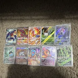 Pokemon TCG Japanese 10-Card Lot Full Art Foil Charizard Umbreon 2022 - Image 1