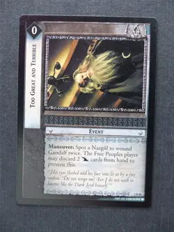 Too Great and Terrible 3 R 85 - LotR Cards #6P - Image 1