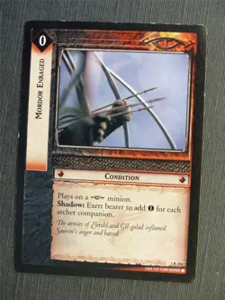 Mordor Enraged 1 R 254 - LotR Cards #65G - Image 1