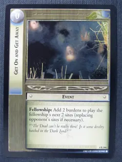 Get On and Get Away 4 R 304 - LotR Card #3GA - Image 1
