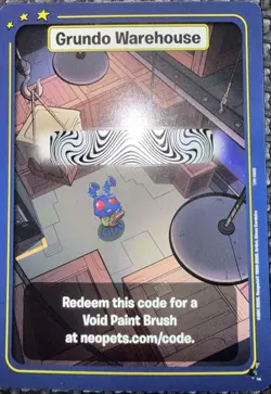 VOID PAINT BRUSH -In Game Redeemable Code Card- Neopets TCG - Image 1