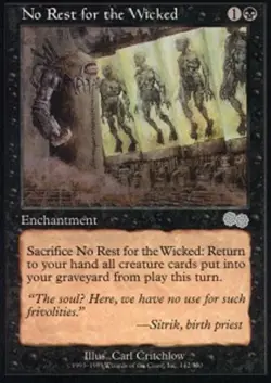 No Rest for the Wicked ~ Heavily Played Urza's Saga MTG Magic UltimateMTG Black - Image 1