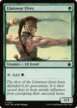 Llanowar Elves [Foundations] Foil Near Mint - Image 1