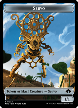 Servo // Angel Double-Sided Token [Modern Horizons 3 Tokens] Foil Near Mint - Image 1