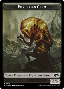 Phyrexian Germ // Rat Double-Sided Token [Modern Horizons 3 Tokens] Foil Near Mi - Image 1