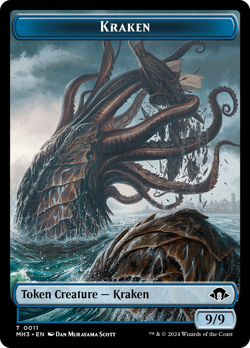 Eldrazi Spawn // Kraken Double-Sided Token [Modern Horizons 3 Tokens] Foil Near - Image 2