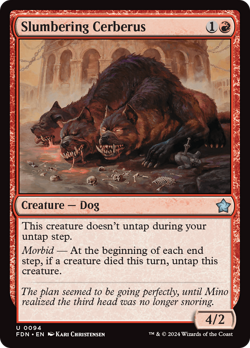 Slumbering Cerberus [Foundations] Foil Near Mint - Image 1