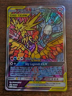 Pokemon Moltres Zapdos Articuno GX Tag Team Black Star Promo SM210 - Image 2