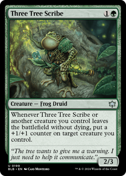 Three Tree Scribe [Bloomburrow] Foil Near Mint - Image 1