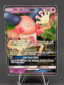 Pokemon TCG Mr. Mime GX Sun And Moon Team Up #67/181 Ultra Rare - Image 1