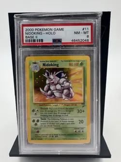 2000 POKEMON GAME NIDOKING-HOLO BASE SET 2 11/130 PSA 8 NM-MT - Image 1