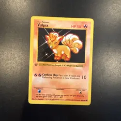 Wizards Vulpix Shadowless 1st Edition Common 68/102 Base Set LP - Image 1