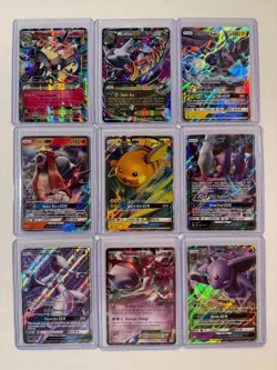 POKEMON English Lot 9 Cards Mid Era Vintage GX Mewtwo Latias NM/light damage - Image 1