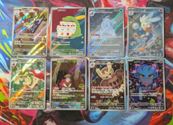 Nintendo Pokemon TCG Scarlet & Violet Japanese 8-Card Full Art Holo Lot - Image 1