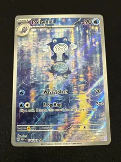 Pokemon TCG Poliwhirl 176/165 Sv 151 Illustration Rare Holo English 2023 - Image 1