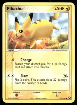 2007 Pokemon Pikachu Common Power Keepers 57/108 DMG - Image 1