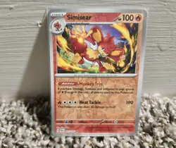 Pokemon TCG Simisear 021/182 Uncommon Paradox Rift Reverse Holo - Image 1