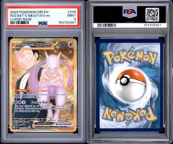 2025 Pokemon Dri En-Destined Rivals #240 Rocket'S Mewtwo Ex Hyper Rare PSA 9 - Image 3