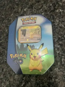 Pokemon TCG Pokemon Go Tin Pikachu Factory Sealed - Image 1