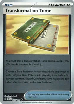 Transformation Tome - 083/086 - Reverse Holo - Pokemon Chaos Rising - Image 1