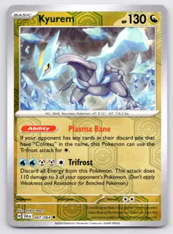 Pokemon Kyurem SV: Shrouded Fable SFA Reverse Holo 047/064 NM - Image 1