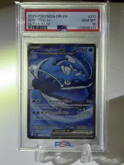 Pokemon TCG PSA GEM MT 10 Dondozo EX 211/182 Ultra Rare Full Art - Image 1