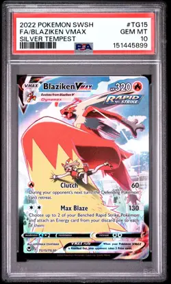 PSA 10 BLAZIKEN VMAX TG15/TG30 FULL ART SILVER TEMPEST POKEMON 🔥 - Image 1
