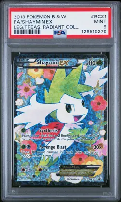 Shaymin EX #RC21 Pokemon Legendary Treasures Radiant Coll. PSA 9 - Image 1