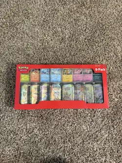 Pokemon Prismatic Evolutions 8 Mini-Tins w Promo Cards Costco 2-pack!!! - Image 1