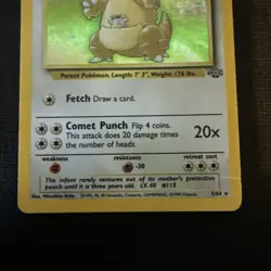 Pokemon TCG Kangaskhan Jungle 5/64 Holo Unlimited Holo Rare MP* - Image 2