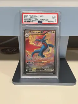 POKEMON 2025 JOURNEY TOGETHER SALAMENCE EX SPECIAL ILLUSTRATION RARE 187 PSA 9 - Image 1