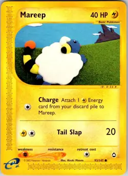 Mareep 93 Common Aquapolis Pokemon Near Mint - Image 1