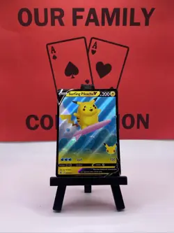 Surfing Pikachu V 008/025 Celebrations Holo Ultra Rare Pokemon TCG 2021 NM - Image 1