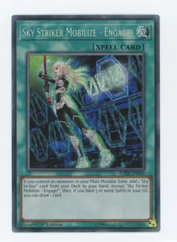 Yugioh Sky Striker Mobilize -Engage BLHR-EN090 Secret Rare 1st Edition NM - Image 1