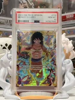 2024 One Piece OP09-119 Monkey D. Luffy SEC PSA 10 - Image 1
