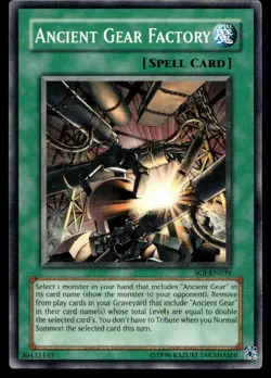 Ancient Gear Factory Shadow of Infinity SOI-EN039 MP YuGiOh TCG | Buy 10 Get 10 - Image 1