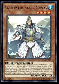 Ancient Warriors - Graceful Zhou Gong Ignition Assault IGAS-EN009 MP YuGiOh TCG - Image 1