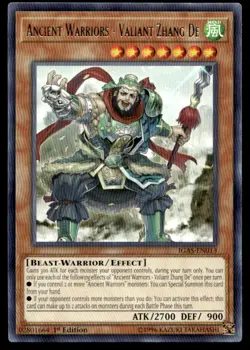 Ancient Warriors - Valiant Zhang De Ignition Assault IGAS-EN013 MP YuGiOh TCG | - Image 1
